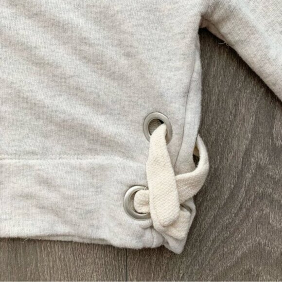 REVOLVE KENDALL & KYLIE Hoodie Sweater Hoody Bell Sleeve Cropped Pullover - Picture 9 of 16